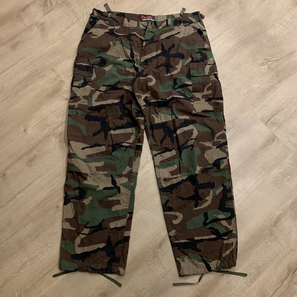 Prestige Tactical Wear Men's XL Woodland Camo Ripstop Pants XL Regular (39 X 31)